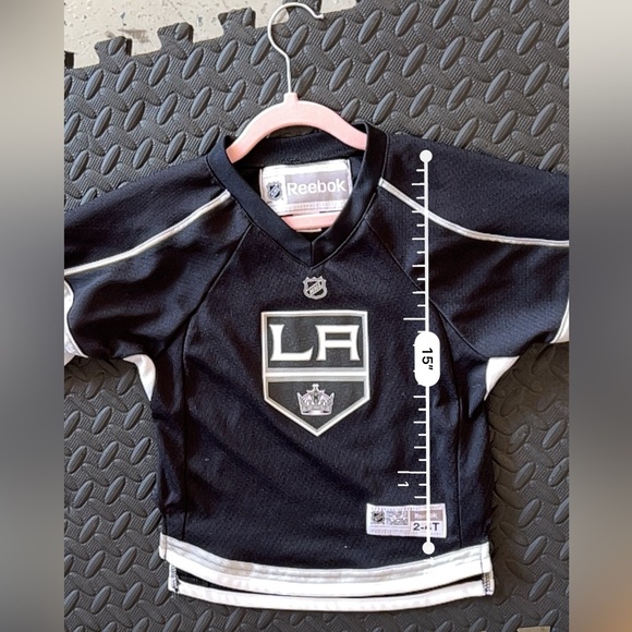 Reebok LA Kings Kopitar 11 NHL Youth 2-4T Official Black Hockey Jersey Toddler - Picture 13 of 14